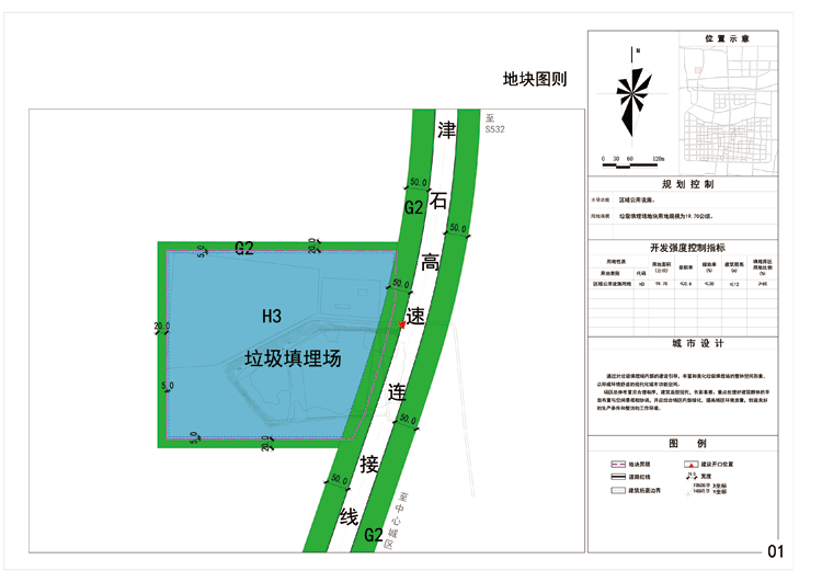 无极县城乡规划局关于公开展示无极县垃圾填埋场地块控制性详细规划